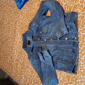 Just USA stretchy jean jacket, size medium
